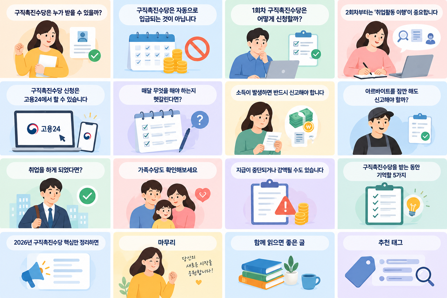 2026 구직촉진수당 신청방법·지급절차|매달 해야 할 일과 소득신고까지